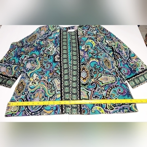 Joan Rivers Vibrant Jewel Tone Paisley Jacket (XL) - Picture 5 of 9
